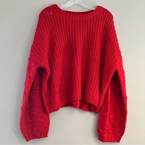 Jessica Simpson red sweater